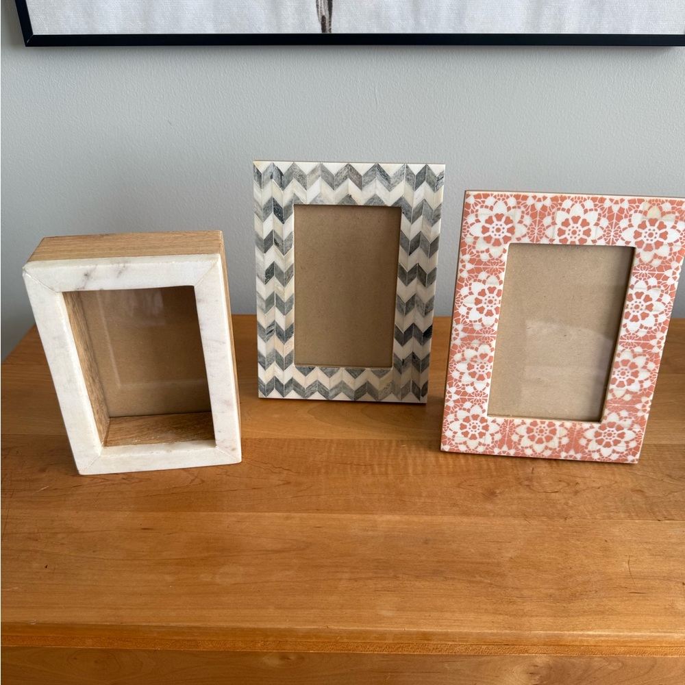 Three picture frames